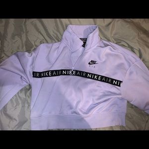 Nike Air 1/2 Zip Crop Top Sz L